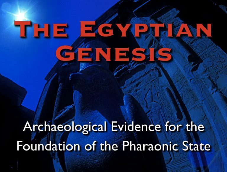 Ancient Egypt Lecture 20th Nov 10:30: The Egyptian Genesis