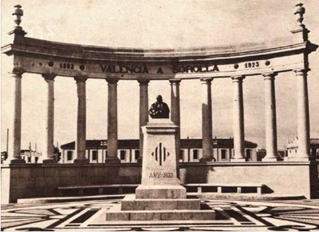 1933 monument for Joaquin Sorolla at the Malva Rosa beach in Valencia